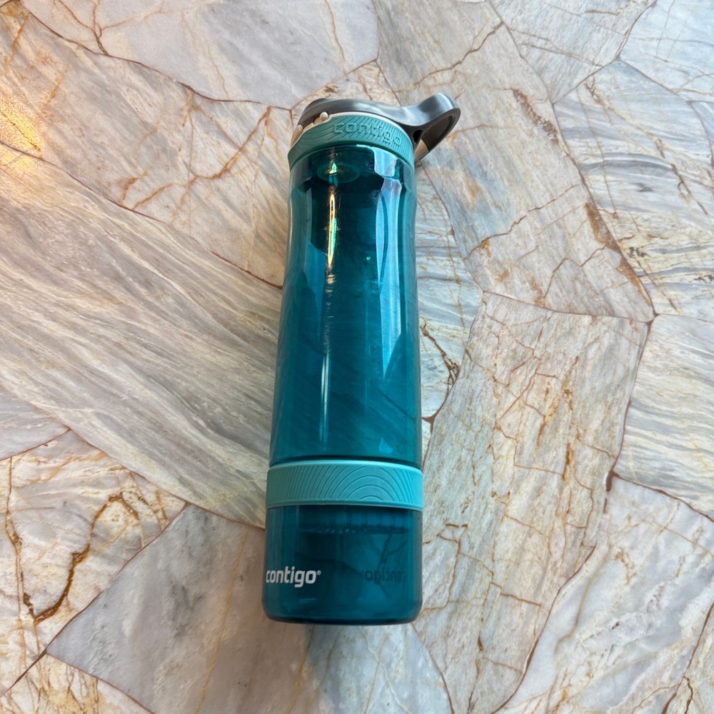 Contigo Autoseal Chill Water Bottle Teal Blue Insulated Vacuum 24oz